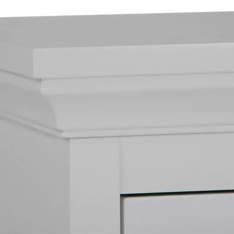 Panier à linge avec meuble de rangement – Blanc