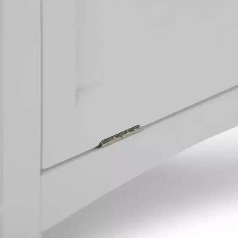 Panier à linge avec meuble de rangement – Blanc