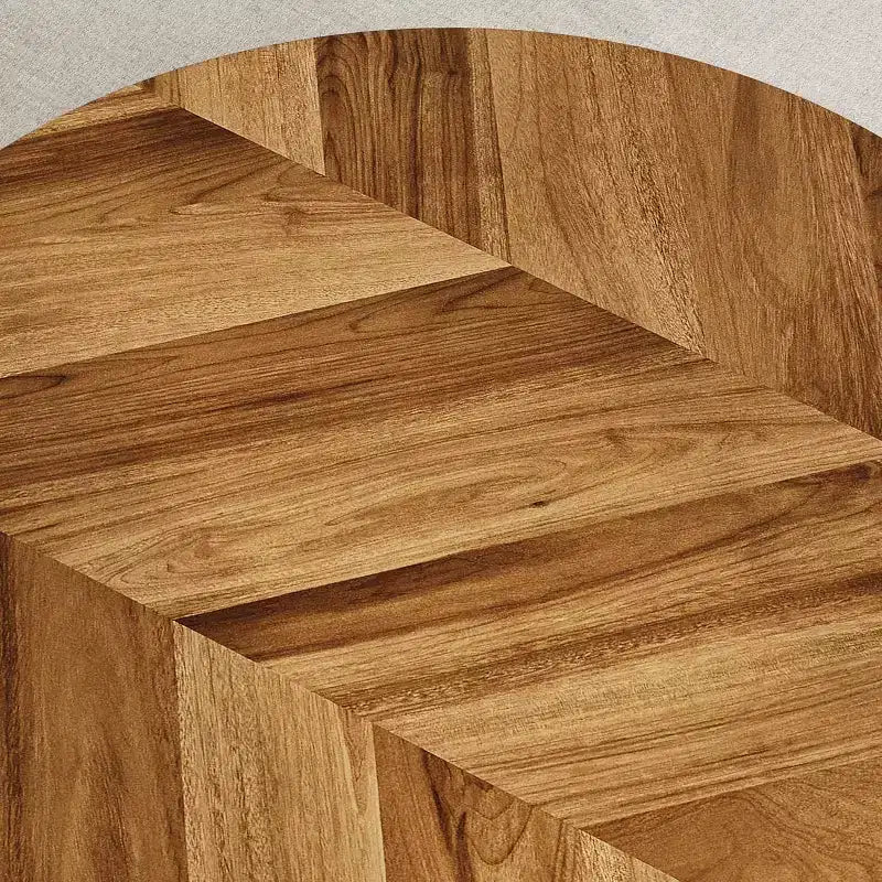 Table basse ronde à 2 niveaux avec étagère de rangement