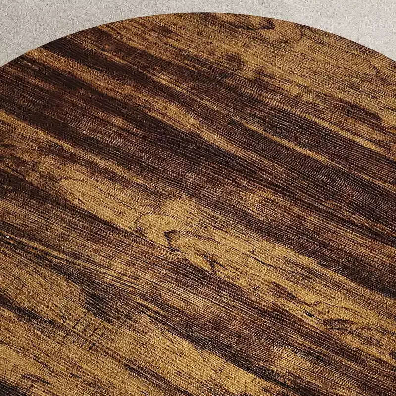 Table basse ronde à 2 niveaux avec étagère de rangement