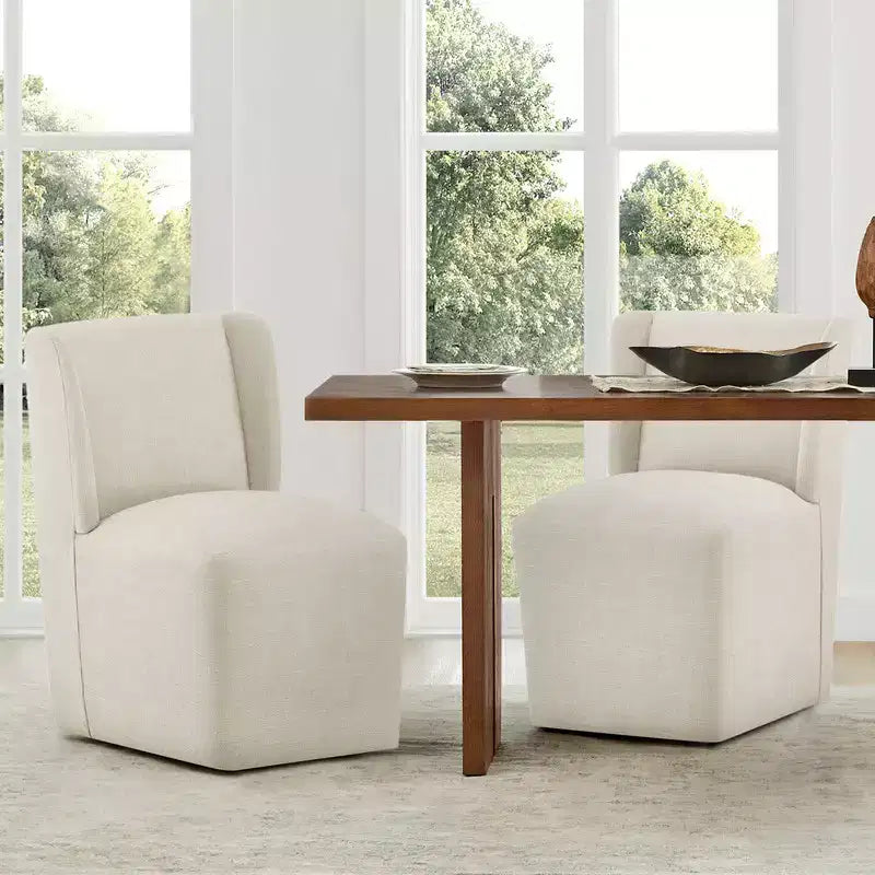 Sedia da pranzo moderna con rotelle