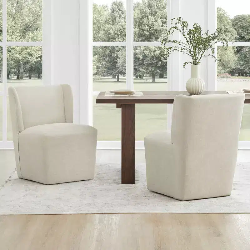 Sedia da pranzo moderna con rotelle