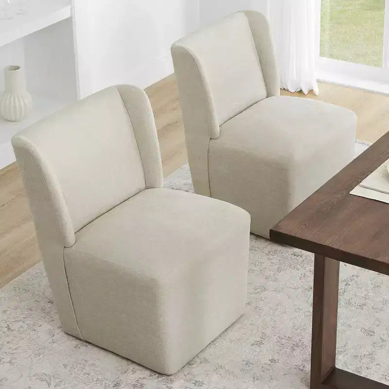 Sedia da pranzo moderna con rotelle