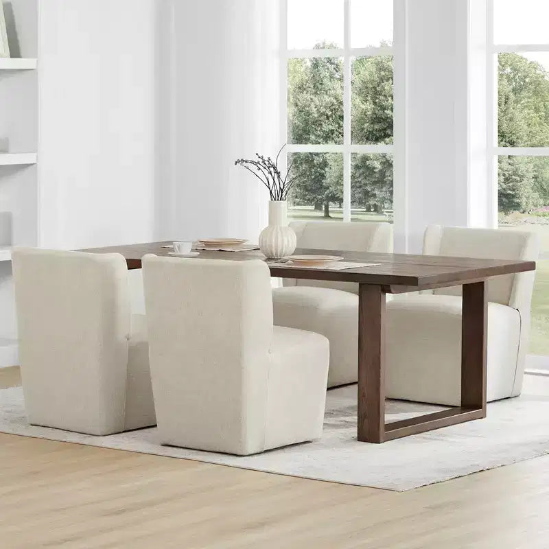Sedia da pranzo moderna con rotelle