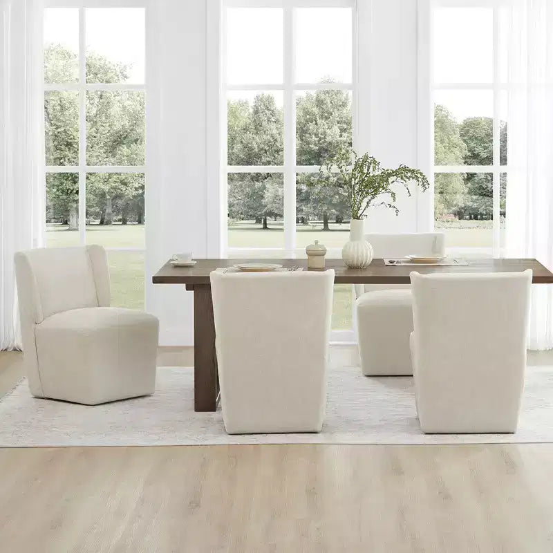 Sedia da pranzo moderna con rotelle