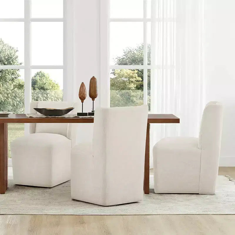 Sedia da pranzo moderna con rotelle