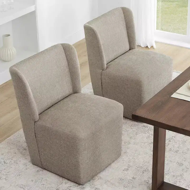 Sedia da pranzo moderna con rotelle