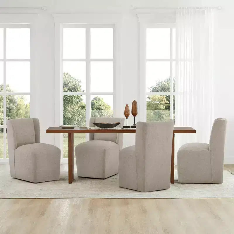 Sedia da pranzo moderna con rotelle
