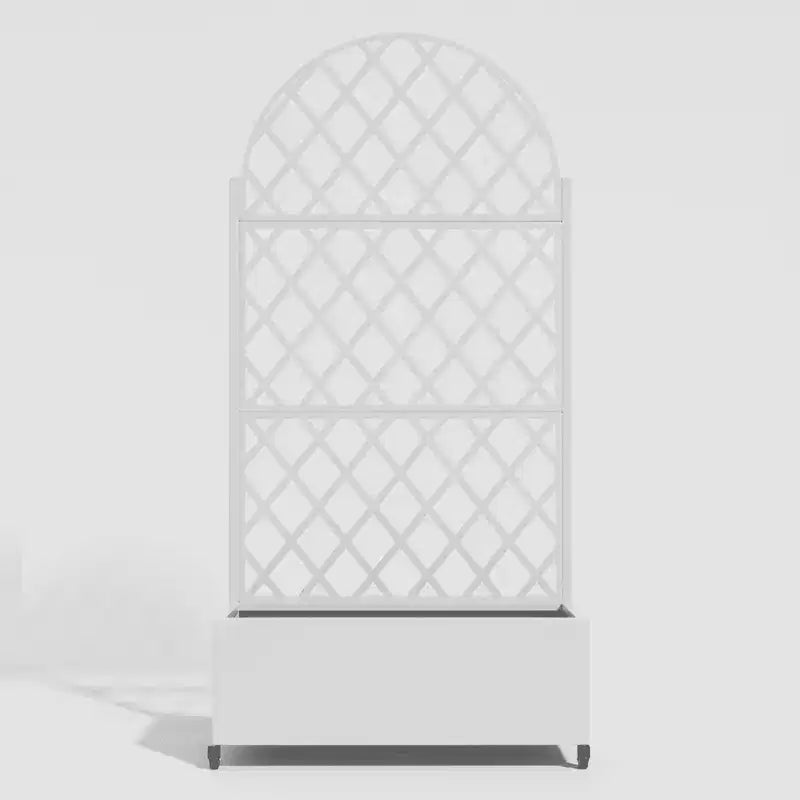 Griglia in ferro con fioriera – 183x89x41 cm, set da 3 pannelli