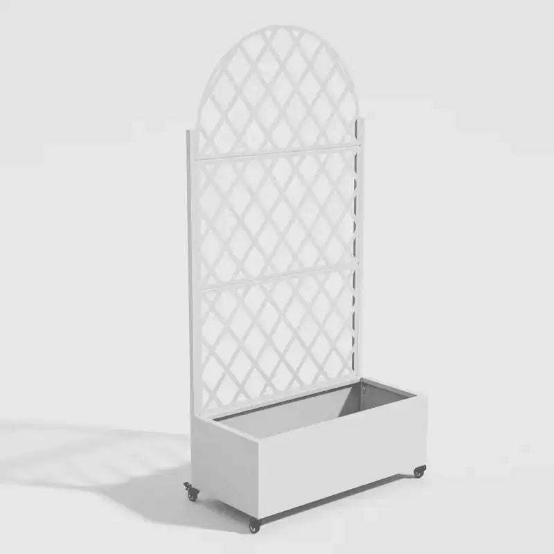 Griglia in ferro con fioriera – 183x89x41 cm, set da 3 pannelli