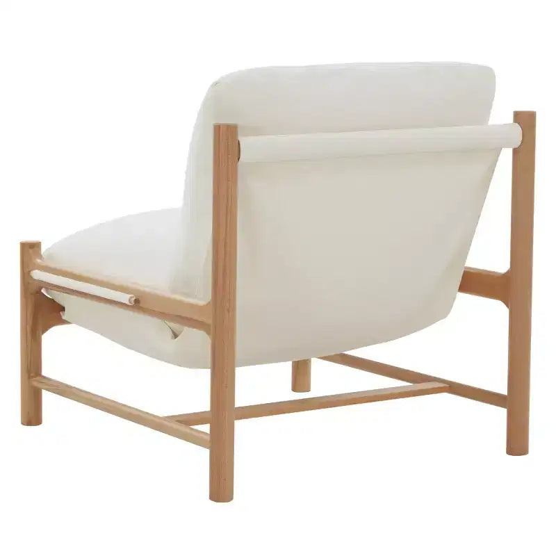 Poltrona d'accento Bouclé – Avorio e Naturale
