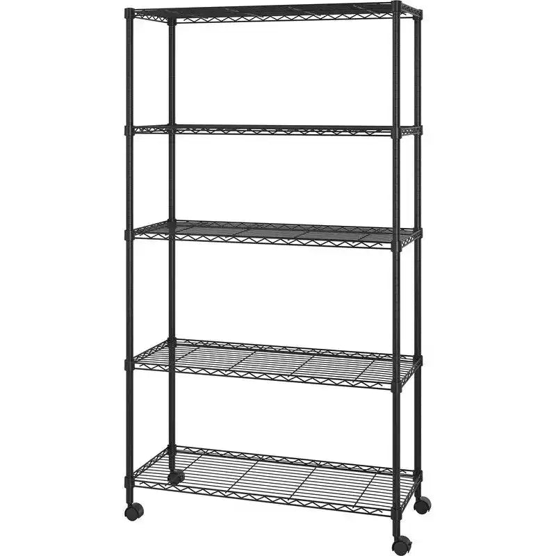 Karl Home 35 in.W Metal Shelving Unit with Wheels