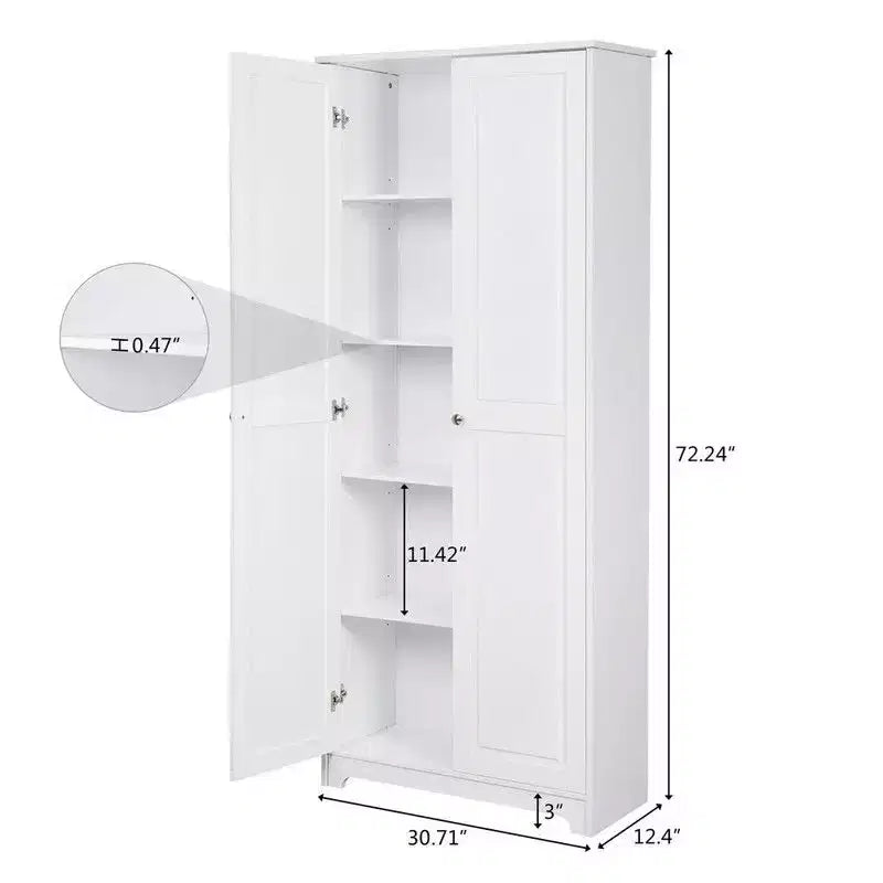 Armadio a muro bianco da 183 cm