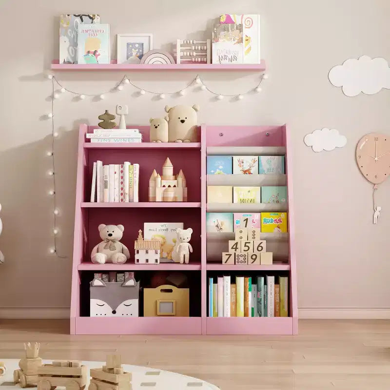 Cabane de jeu d'extérieur 4-en-1 en bois pour enfants avec étagère de rangement