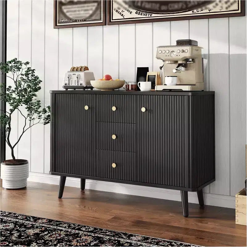 Credenza a buffet da 47 pollici con 3 cassetti e 2 ante