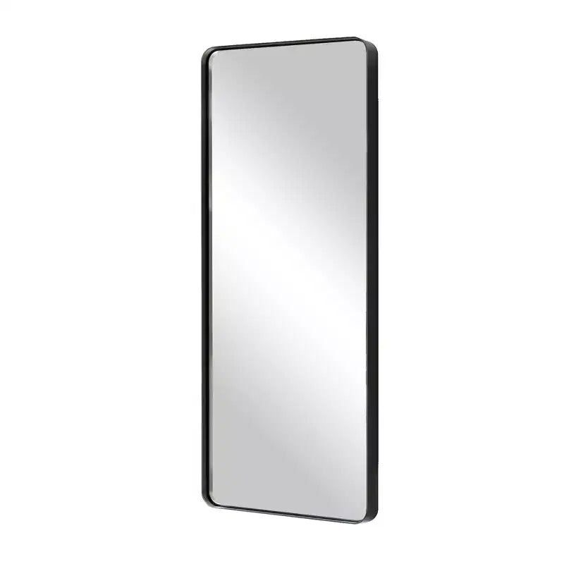 Miroir pleine longueur de 71 pouces avec cadre en alliage d'aluminium – Autoportant, Noir
