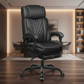 KERDOM Big and Tall Office Chair with Footrest, Ergonomic Computer Desk Chair with Lumbar Support, Black