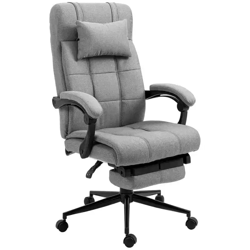 Fauteuil de bureau exécutif haut dossier avec appuie-tête et repose-pieds rétractable