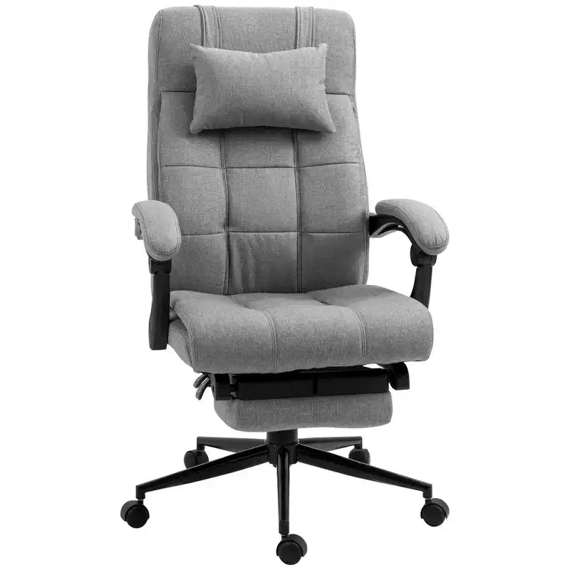 Fauteuil de bureau exécutif haut dossier avec appuie-tête et repose-pieds rétractable