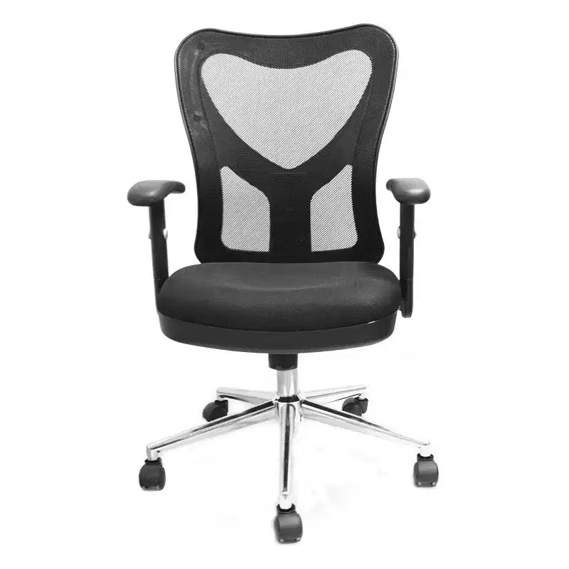 Sedia da ufficio ergonomica con schienale alto, sedile imbottito, braccioli regolabili e rotelle