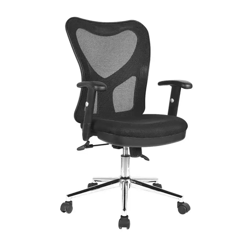 Sedia da ufficio ergonomica con schienale alto, sedile imbottito, braccioli regolabili e rotelle