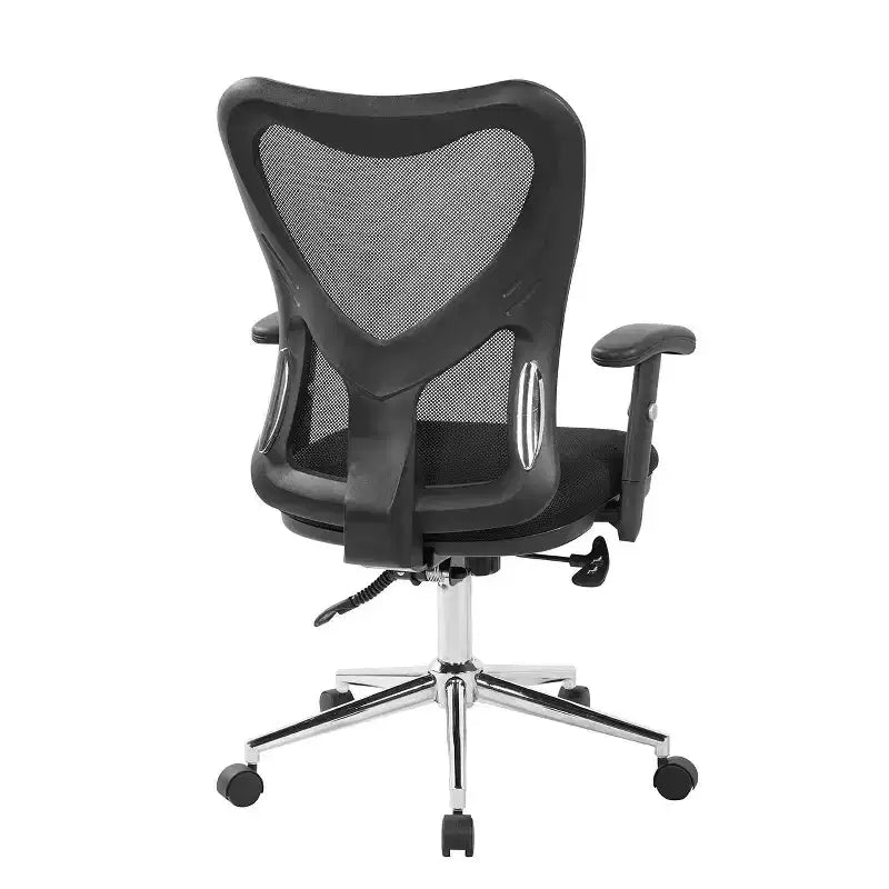 Sedia da ufficio ergonomica con schienale alto, sedile imbottito, braccioli regolabili e rotelle