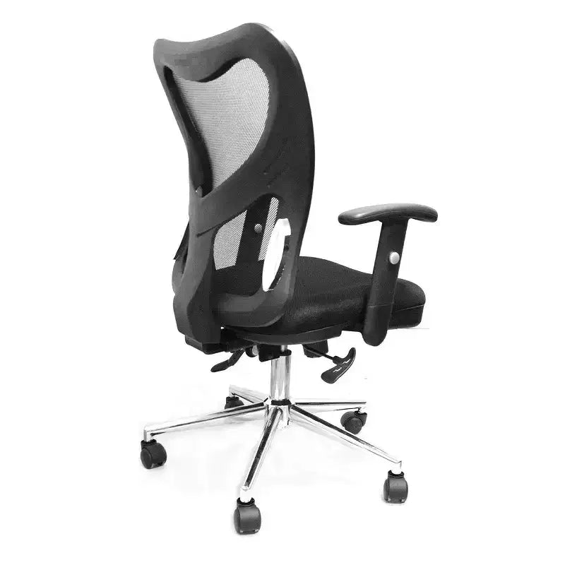 Sedia da ufficio ergonomica con schienale alto, sedile imbottito, braccioli regolabili e rotelle