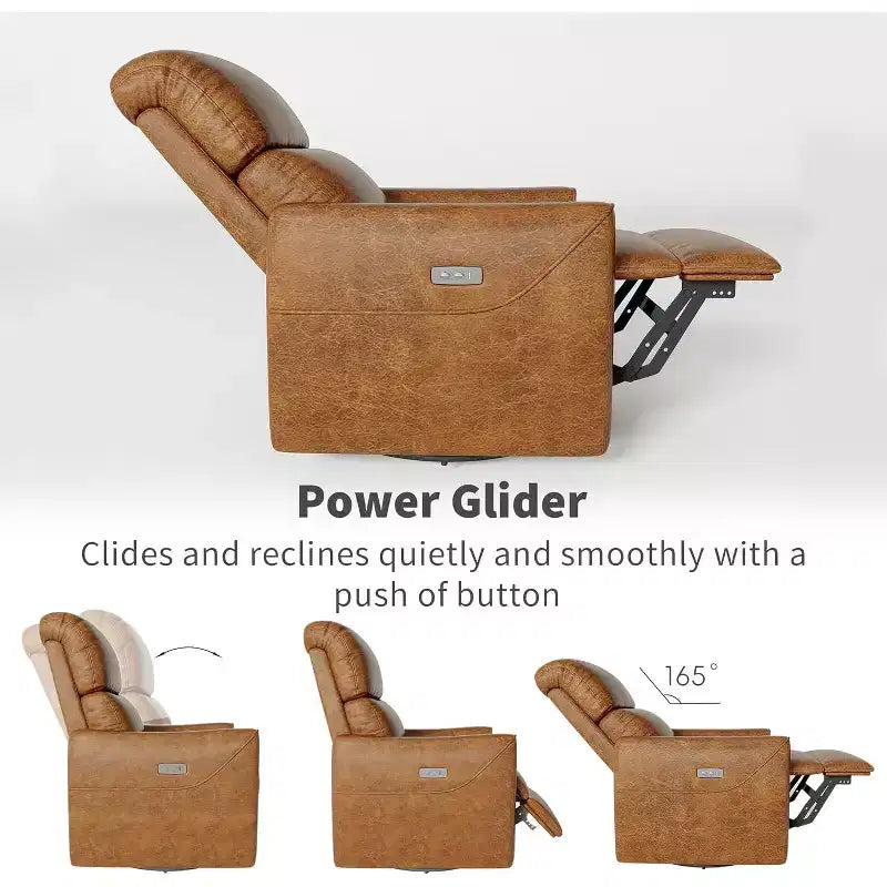 Fauteuil inclinable motorisé, pivotant et coulissant, avec soutien lombaire