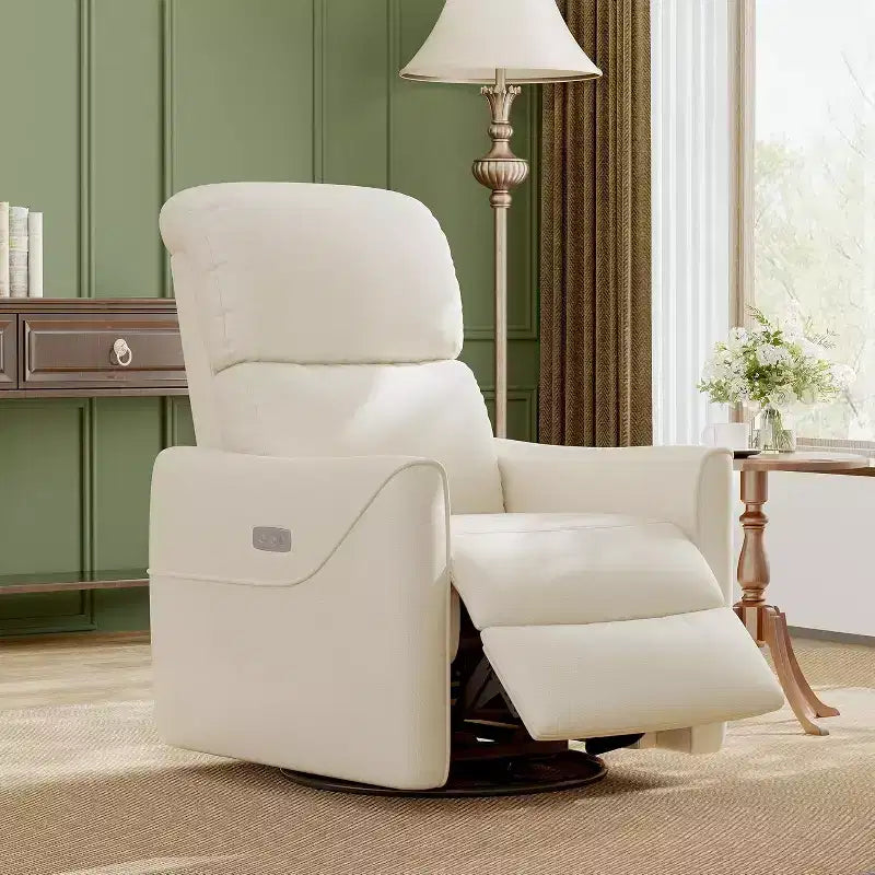Fauteuil inclinable motorisé, pivotant et coulissant, avec soutien lombaire