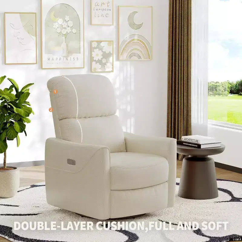 Fauteuil inclinable motorisé, pivotant et coulissant, avec soutien lombaire
