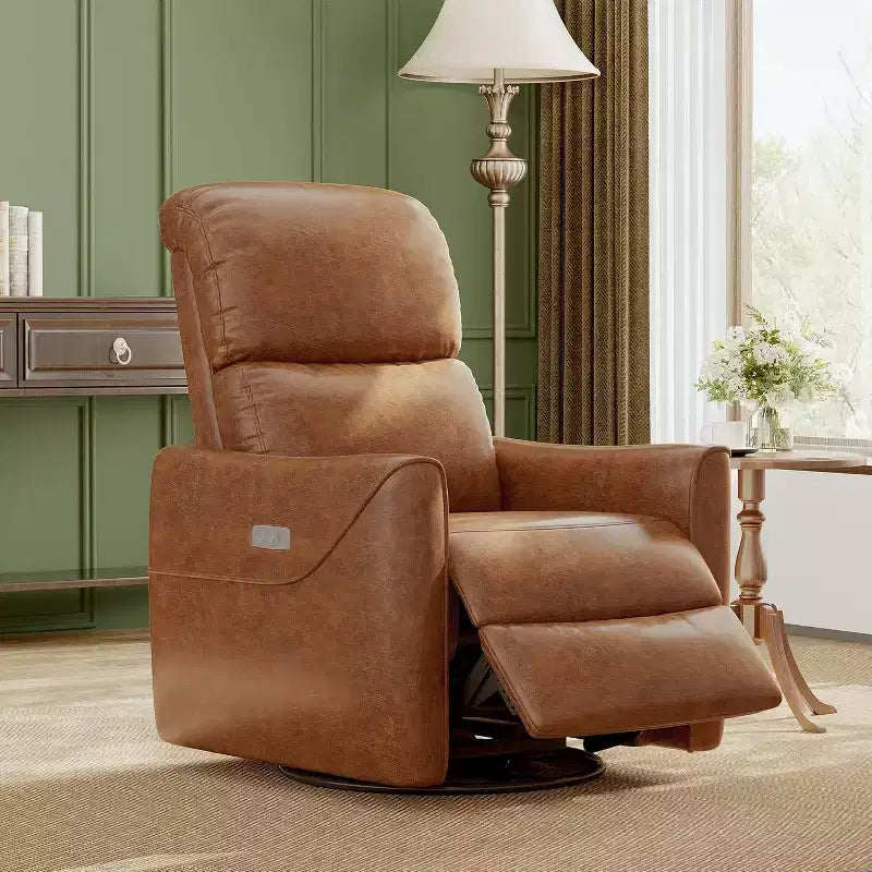 Fauteuil inclinable motorisé, pivotant et coulissant, avec soutien lombaire