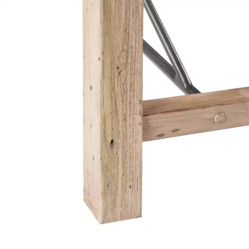 Banc de salle à manger en pin massif avec structure en métal – 2 places, capacité de 180 kg