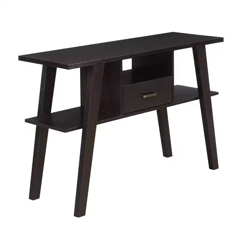 Newport Mike W Console Table with Drawer Espresso - Breighton Home: Modern Entryway Furniture, Sofa Stand