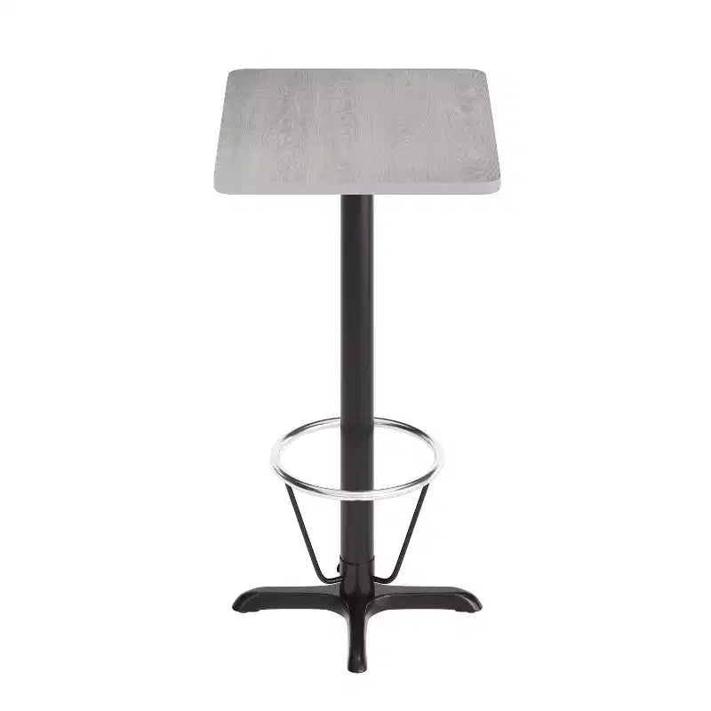 Ensemble de table de bar rectangulaire de 61 x 76 cm avec repose-pieds