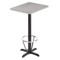Ensemble de table de bar rectangulaire de 61 x 76 cm avec repose-pieds