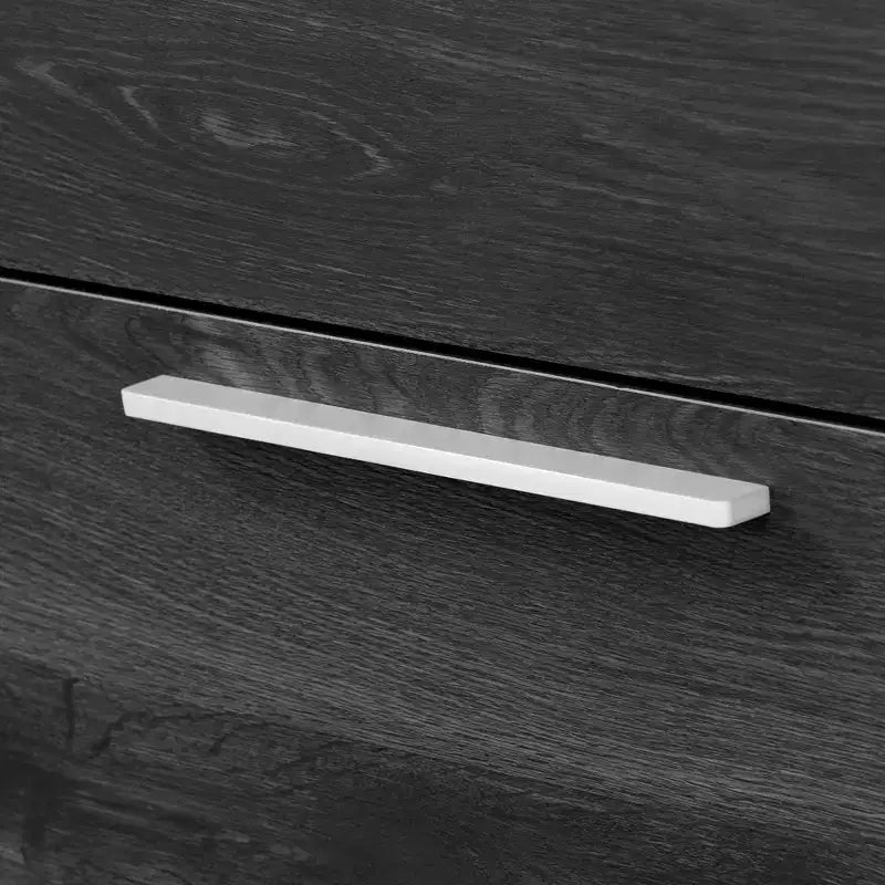 Comodino a 2 cassetti con guide metalliche