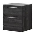 Comodino a 2 cassetti con guide metalliche