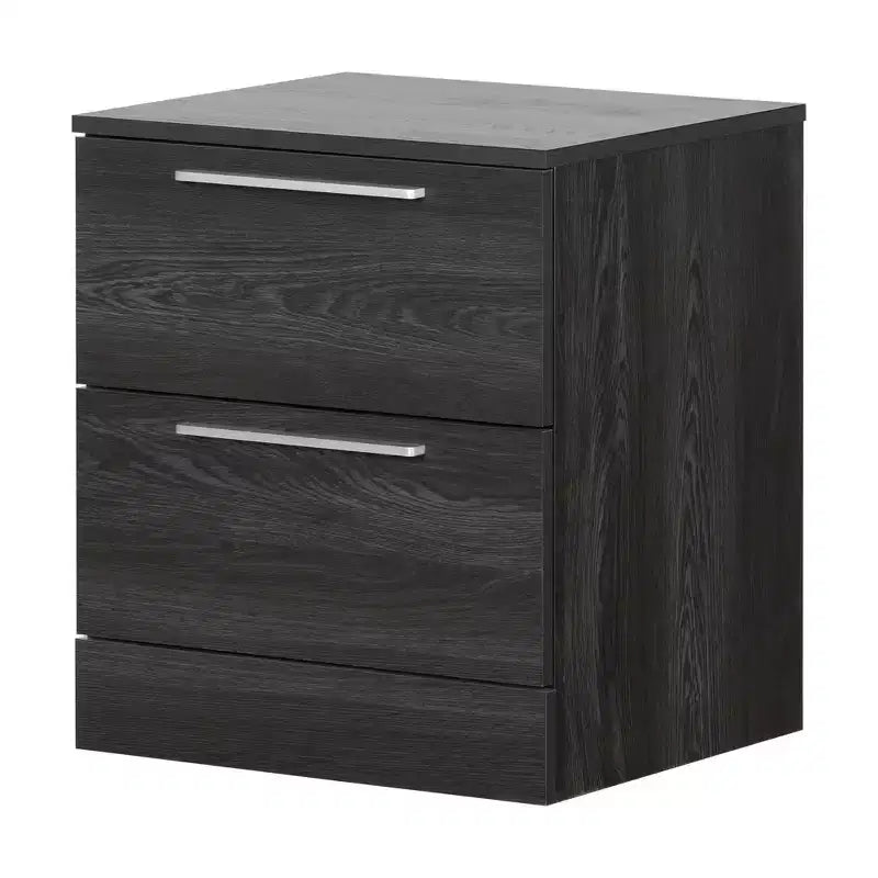 Table de chevet 2 tiroirs avec glissières métalliques