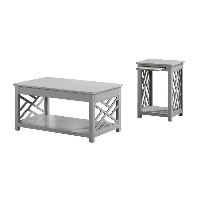 36 Middlebury Coffee Table and End Table with Tray - Alaterre Furniture