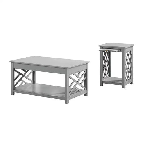 36 Middlebury Coffee Table and End Table with Tray - Alaterre Furniture