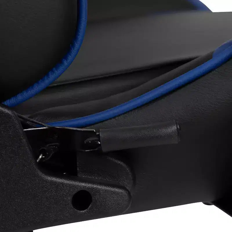 Chaise ergonomique de course de jeu avec dossier inclinable et repose-pieds